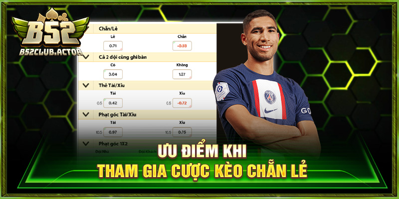 Ưu điểm khi tham gia cược kèo chẵn lẻ